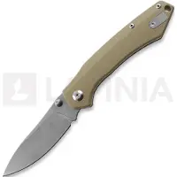 Twisted Assisted Couteau pliant Twisted Atlas Slipjoint, Tan G-10, Stonewash
