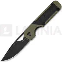 Kizer Cutlery Couteau pliant Mini Militaw Nitro-V, Green G-10/Black Micarta