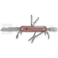 Mercury Couteau pliant Duca 7 - Elmax - Red Burlap Micarta