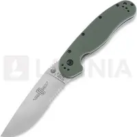 Ontario Couteau pliant RAT-1, vert/satin, lame à dents