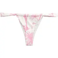 Next Bas de bikini rose / blanc