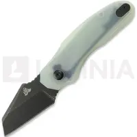 Twisted Assisted Couteau pliant Fortis Sheepfoot, Jade G-10, Blackwash