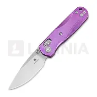 Bestechman Couteau pliant Sprite - Stonewash + Satin - Crystallized Titanium, pourpre