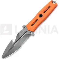 Kizer Cutlery Couteau de sauvetage NORCROSS Flat Tip, Orange G-10, Stonewashed