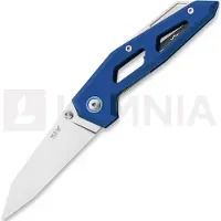 MKM-Maniago Knife Makers Couteau pliant Edge Liner, Blue anodized aluminum