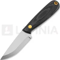 Brisa Couteau de cou Necker 70 Scandi, black micarta, leather
