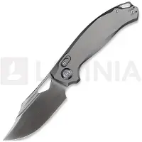 Kunwu Knives Couteau pliant Django XL - Satin - Titanium, Orange Peel Texture