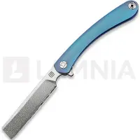 Artisan Couteau pliant Orthodox Framelock Damascus, bleu