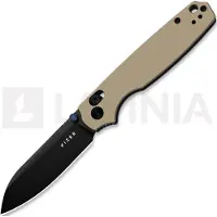 Kizer Cutlery Couteau pliant Pokiman CS AEB-L, Tan Aluminum, Black PVD