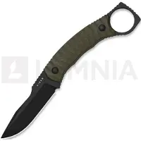 Kizer Cutlery Couteau Billy Bones AEB-L, Olive Green G-10, Black PVD & Stonewash