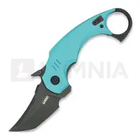 Kubey Couteau pliant Jaw Karambit - Tiffany Blue G10