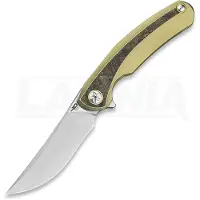 Bestech Couteau pliant Sambac - Stonewash + Satin - Titanium + Fat Carbon