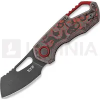 MKM Knives Couteau pliant Isonzo Cleaver BW, Lava Flow CF