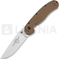 Ontario Couteau pliant RAT-2 D2, satin, brun