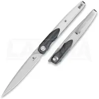 Bestechman Couteau pliant Lanza - Satin + Stonewash - G10, noir, blanc