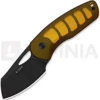 Kizer Cutlery Couteau Hornet 14C28N, Amber PEI, Black PVD & Stonewash