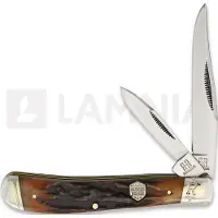 Rough Ryder Pocket knife Trapper Brown Stag Bone