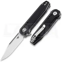 Bestech Couteau pliant Syntax - Satin + Stonewash - G10, noir