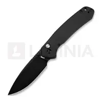 CJRB Couteau pliant Pyrite Button Lock Black Black Blade