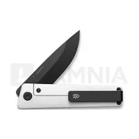 The James Brand Couteau pliant The Chapter 2 - White Titanium / Black / Straight