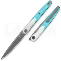 Bestechman Couteau pliant Lanza - Grey PVD - G10, blanc, bleu