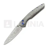 Olamic cutlery Couteau pliant Aura Auto, Frosty with Fedokume Clip