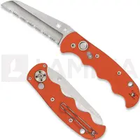 Spyderco Couteau pliant Autonomy with Safety, orange, lame à dents