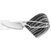 MKM Knives MKM Makro 1 Droppoint MA01-PABG Satin M390, Black Grey Paracord Handle, couteau fixe, Jesper Voxnaes design