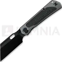 Kunwu Knives Couteau pliant Cochise - DLC - Titanium + Carbon Fiber Inlay