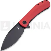 Trollsky Knives Couteau pliant Mandu XL 14C28N, Red G-10, Black Stonewash