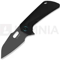 Kizer Cutlery Couteau pliant Takahe S35VN, Black Titanium, Matte DLC Ultra