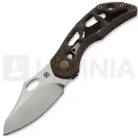 Olamic cutlery Couteau pliant Busker CF Magnacut Semper, Aphotic Titanium & Fatcarbon