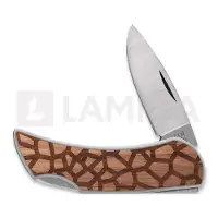 Case Cutlery Couteau pliant Woodchuck Giraffe Brushed Stainless Steel Executive Lockback