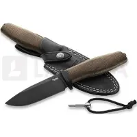 Lionsteel Couteau Acha - Green Burlap - Black blade