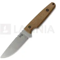 Za Pas Couteau Handie, Brown Micarta, Stonewash