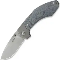 MKM Knives Couteau pliant Hero - Stonewashed - Denim Micarta, bleu