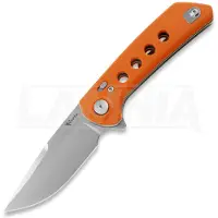 Reate Couteau pliant PL-XF Orange G-10, Stonewash