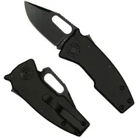 Demko Knives Couteau pliant Nano Shark Stealth 20CV Clip Point, Black