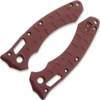Lex Custom International Handle scales Microtech Amphibiam Ti Scales - Cerakote Cranberry Frost