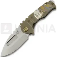 Medford Couteau pliant Genesis T S45VN Tumbled DP, OS Bronze "Molon Labe"