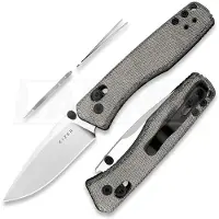Kizer Cutlery Couteau pliant Aegis AEB-L, Black Micarta, Satin