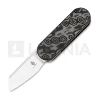 Kizer Cutlery Couteau pliant Mini Bay, Gray/Black Vortex Micarta, Satin
