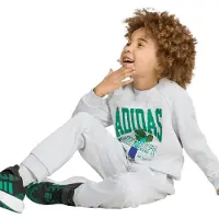 Adidas Survêtement 'x Minecraft' bleu cobalt / aqua / gris chiné / vert