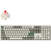 Keychron Q6 Max QMK/VIA Clavier mécanique sans fil, QWERTY US, Knob, Shell White, Gateron Jupiter Red Q6M-P1