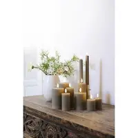 Sirius Home Set de bougies LED sur tige Smilla, 6.5 cm, Gris, 2 pièces, Rechargeable (2x)