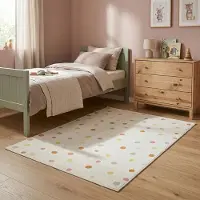 Little Olly Tapis lavable pour enfant - Evi Confetti Multicolore | 140x200 cm | Rectangulaire |
