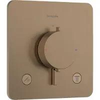 Hansgrohe robinet thermostatique encastré Ecostat Comfort Q pour 2 points de puisage, finition bronze brossé