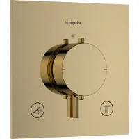 Hansgrohe robinet thermostatique encastré Ecostat Comfort E, pour 2 points de puisage, finition or poli