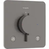 Hansgrohe robinet thermostatique encastré Ecostat Comfort Q pour 2 points de puisage, finition noir brossé