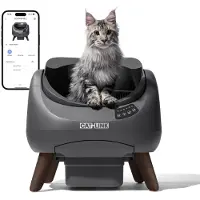 Catlink OPEN-X Litière autonettoyante XXL, nouveau design ouvert, Wi-Fi 5 GHz, 12 L, pour les foyers avec plusieurs chats, gris